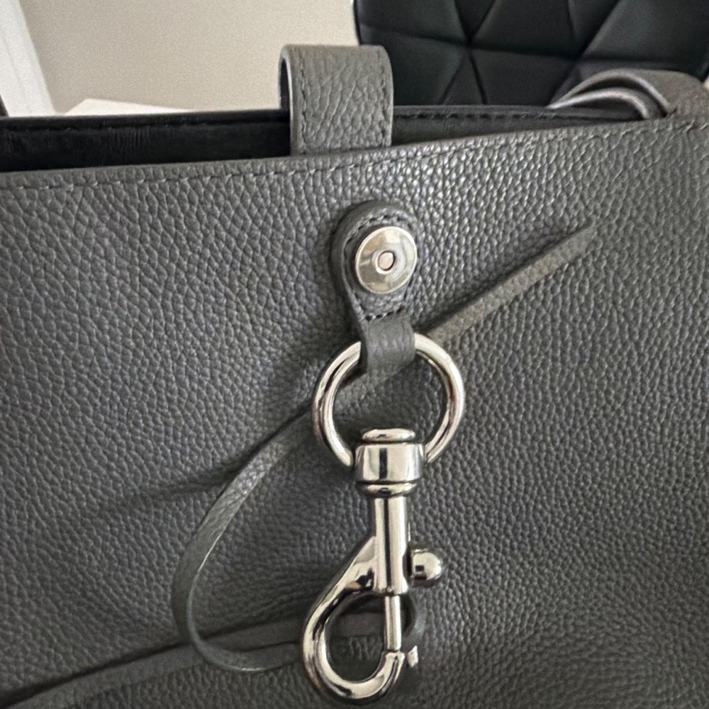 Rebecca Minkoff Large Leather Megan Tote Color STEEL - Picture 3 of 4